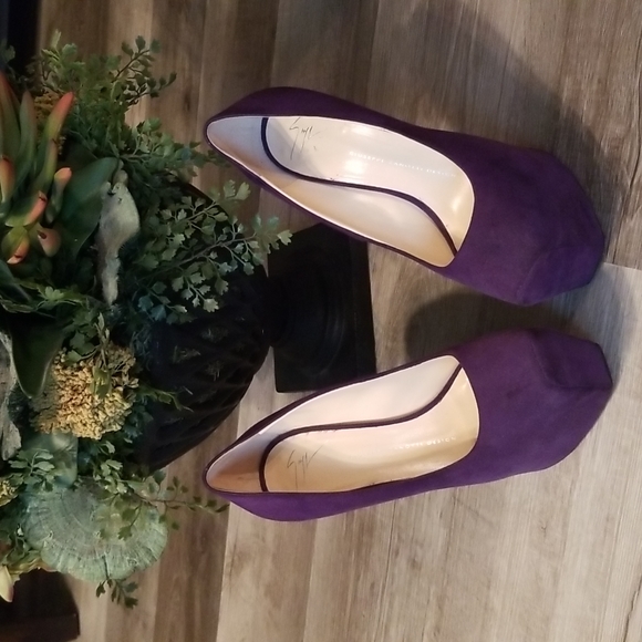 GIUSEPPE ZANOTTI PURPLE SUEDE PLATFORM PUMPS - Size 8 - Picture 1 of 6